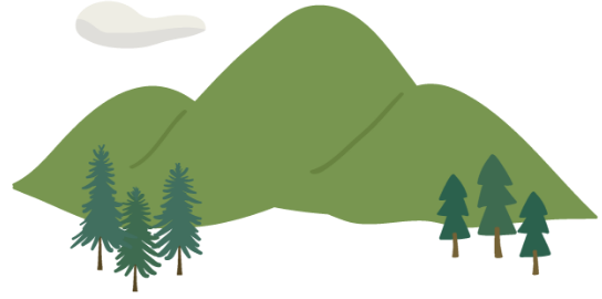 手前の山のイラスト